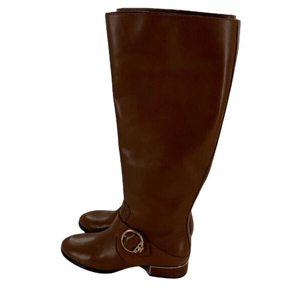 Tory Burch Boot Womens Size 8W Sofia Festival Buckle Side Zip Equestrian Riding - Picture 3 of 12